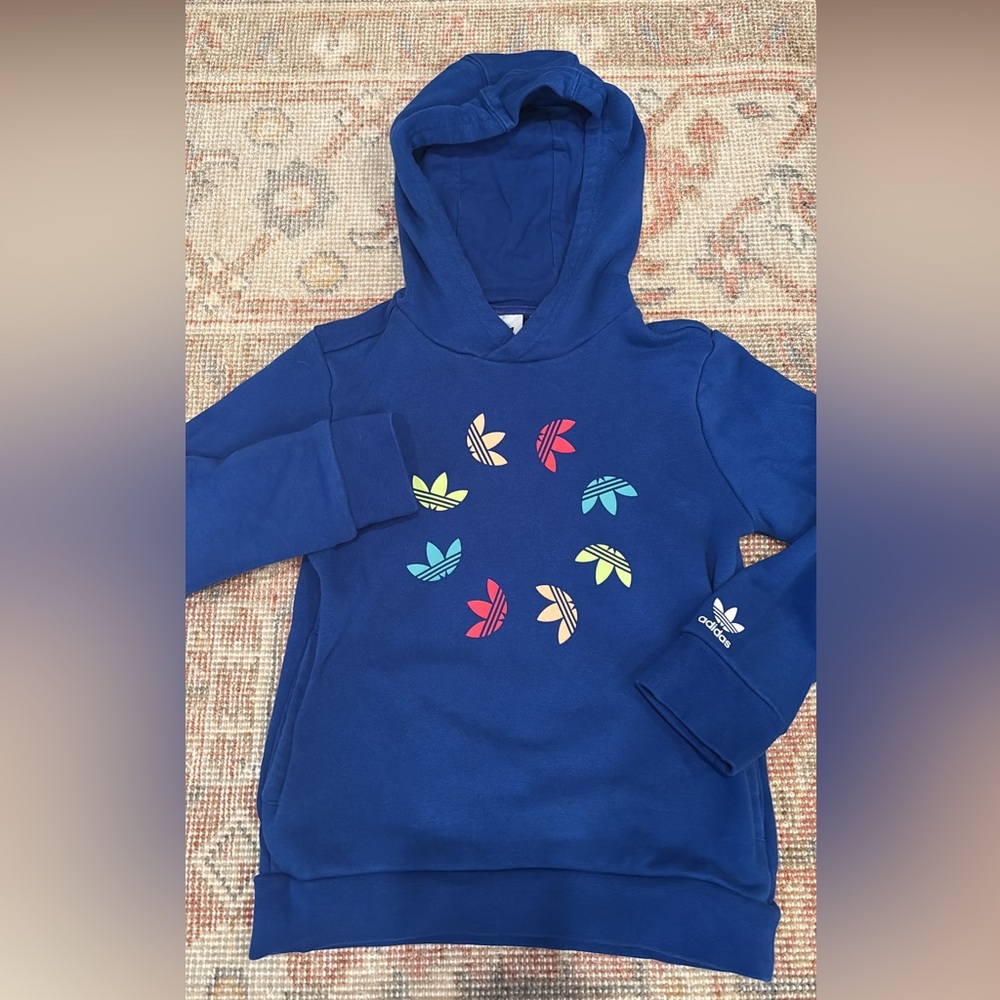 Adidas Kids Hoodie with Colorful Trefoil Design